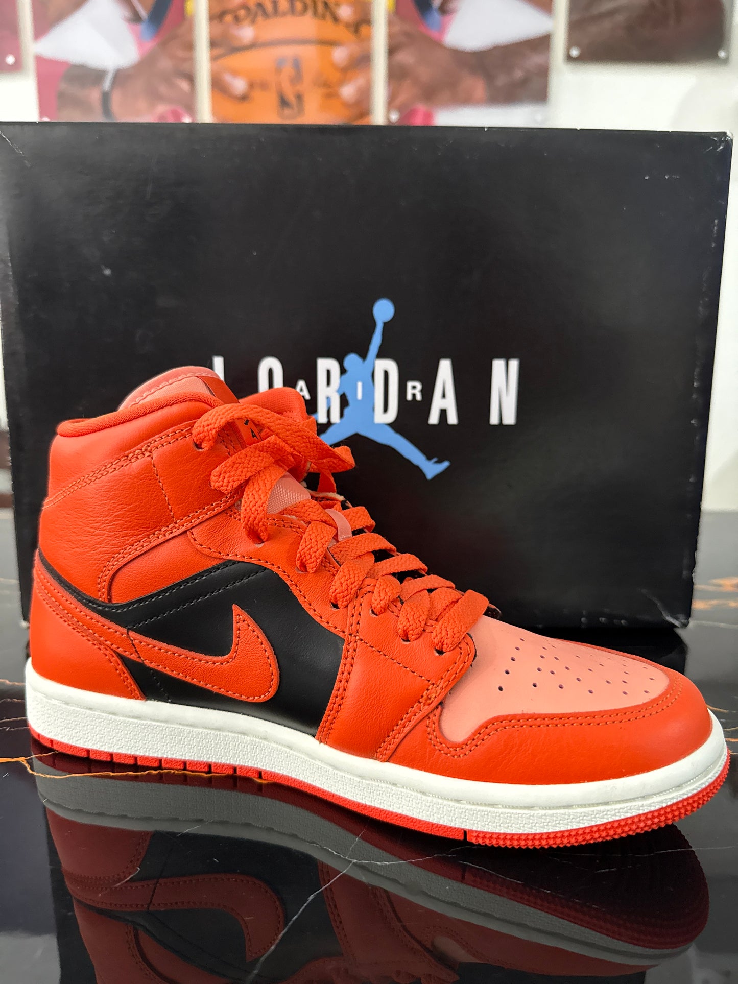 Nike Air Jordan 1 Mid Orange Black | Tenis Jordan Originales Costa Rica