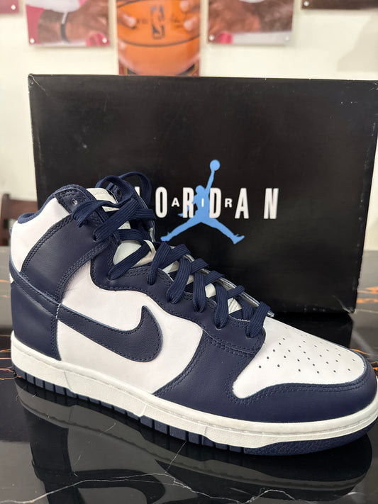 Nike Dunk High Retro White Midnight Navy | Tenis Nike Costa Rica